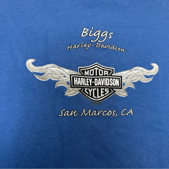 Vintage y2k Harley Davidson Top - Fitted V neck - Retro Biker alternative moto - Picture 4 of 6